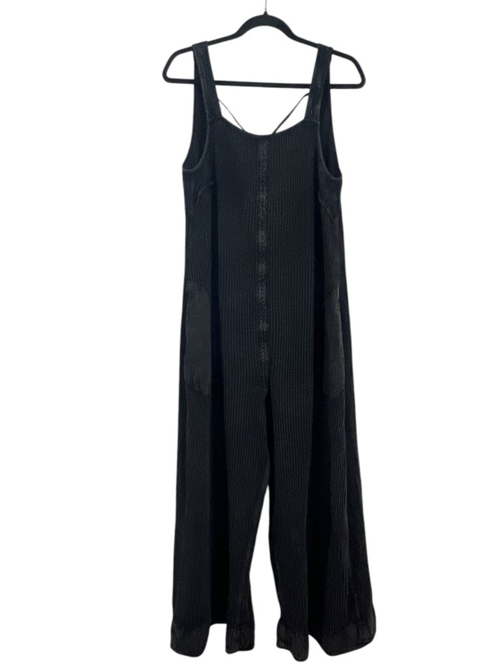 Free People FP One Callie One Piece Wide Leg Jumpsuit Black Size Small